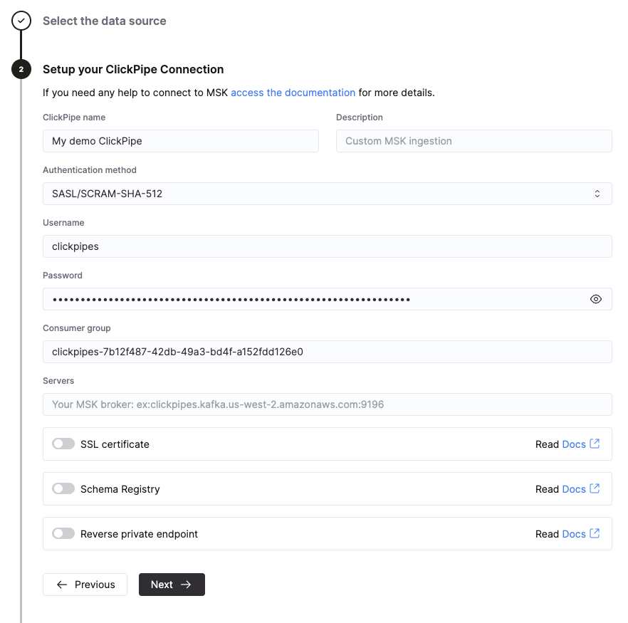 Select reverse private endpoint - Zoomed